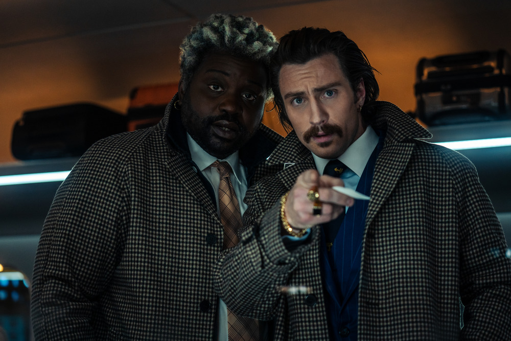 Bryan Tyree Henry and Aaron Taylor-Johnson star in Bullet Train.